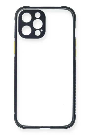 Newface iPhone 12 Kılıf Miami Şeffaf Silikon - Lacivert resmi