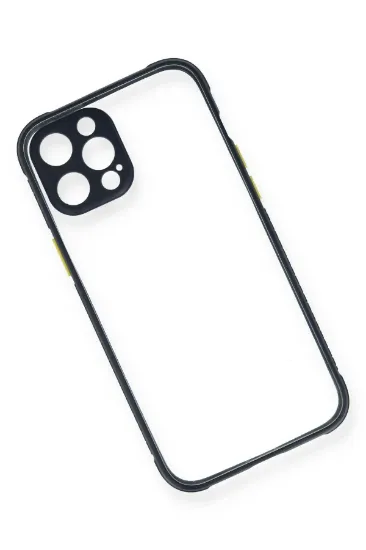 Newface iPhone 12 Kılıf Miami Şeffaf Silikon - Lacivert resmi