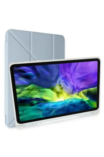 Newface Huawei MatePad SE Kılıf Kalemlikli Mars Tablet Kılıfı - Mavi resmi
