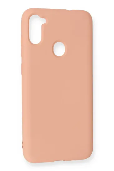 Newface Samsung Galaxy A11 Kılıf Nano içi Kadife Silikon - Pudra resmi