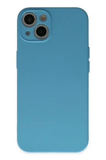 Newface iPhone 13 Mini Kılıf Nano içi Kadife Silikon - Mavi resmi