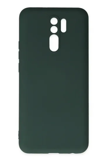 Newface Xiaomi Redmi 9 Kılıf Nano içi Kadife Silikon - Koyu Yeşil resmi