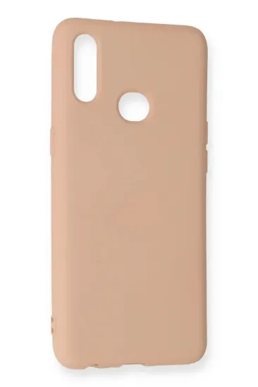 Newface Samsung Galaxy A10S Kılıf Nano içi Kadife Silikon - Pudra resmi