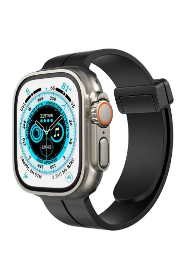 Newface Apple Watch 38mm KR412 Elegance Stylısh Kordon - Siyah resmi