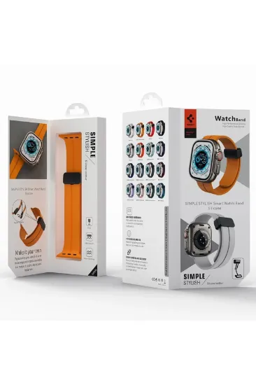 Newface Apple Watch 38mm KR412 Elegance Stylısh Kordon - Turuncu resmi