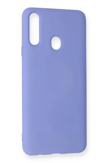 Newface Samsung Galaxy A20S Kılıf Nano içi Kadife Silikon - Lila resmi