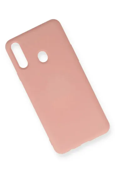 Newface Samsung Galaxy A20S Kılıf Nano içi Kadife Silikon - Pudra resmi