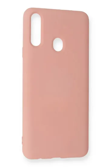 Newface Samsung Galaxy A20S Kılıf Nano içi Kadife Silikon - Pudra resmi