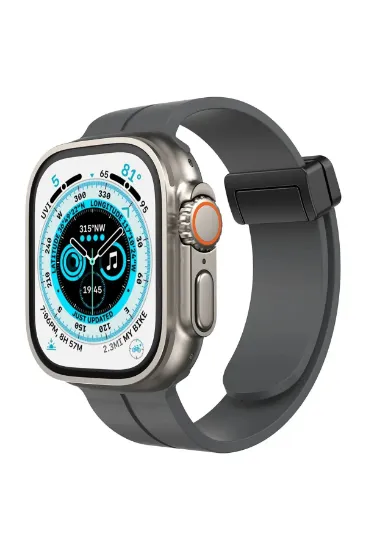 Newface Apple Watch 42mm KR412 Elegance Stylısh Kordon - Füme resmi