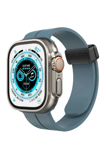 Newface Apple Watch 42mm KR412 Elegance Stylısh Kordon - Mavi resmi