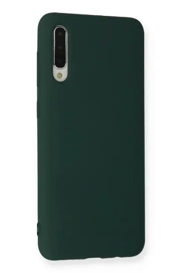 Newface Samsung Galaxy A30S Kılıf Nano içi Kadife Silikon - Koyu Yeşil resmi