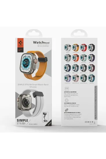 Newface Apple Watch 42mm KR412 Elegance Stylısh Kordon - Turuncu resmi