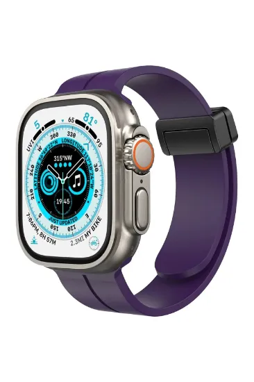 Newface Apple Watch 42mm KR412 Elegance Stylısh Kordon - Derin Mor resmi
