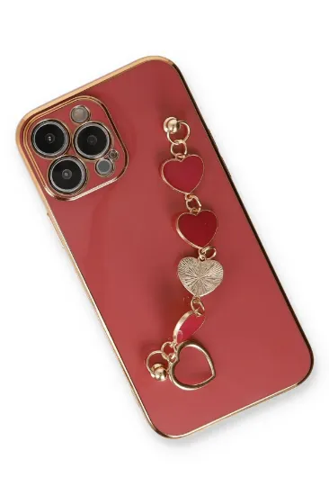 Newface iPhone 13 Pro Max Kılıf Esila Silikon - Kırmızı resmi