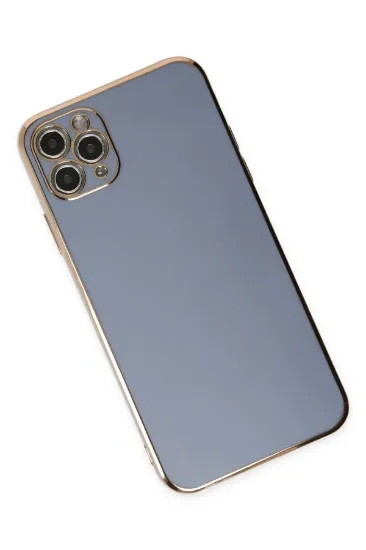 Newface iPhone 11 Pro Max Kılıf Volet Silikon - Mavi resmi
