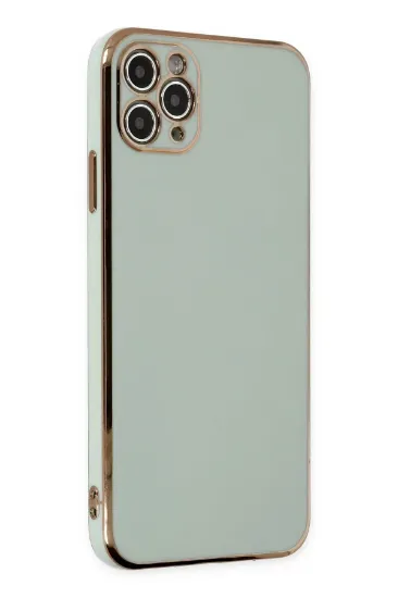 Newface iPhone 11 Pro Max Kılıf Volet Silikon - Açık Yeşil resmi
