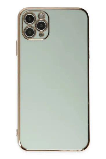 Newface iPhone 11 Pro Max Kılıf Volet Silikon - Açık Yeşil resmi