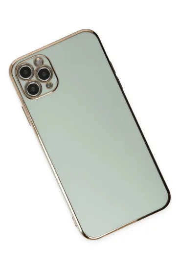 Newface iPhone 11 Pro Max Kılıf Volet Silikon - Açık Yeşil resmi