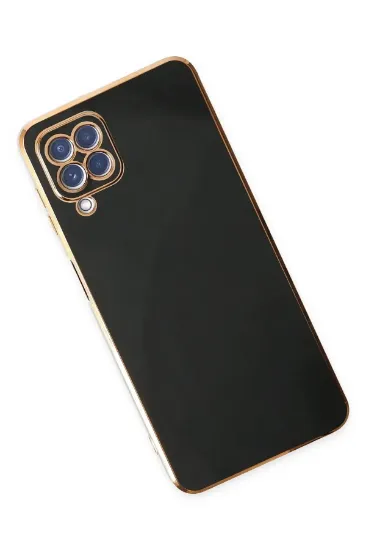 Newface Samsung Galaxy A12 Kılıf Volet Silikon - Siyah resmi