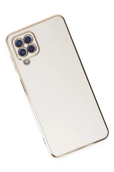 Newface Samsung Galaxy A12 Kılıf Volet Silikon - Beyaz resmi