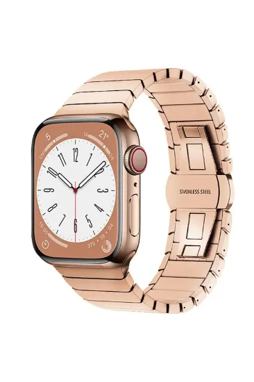 Newface Apple Watch 38mm KR413 Fine Steel Kordon - Rose resmi