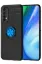 Newface Realme 7 Kılıf Range Yüzüklü Silikon - Siyah-Mavi resmi