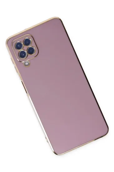 Newface Samsung Galaxy A12 Kılıf Volet Silikon - Mor resmi