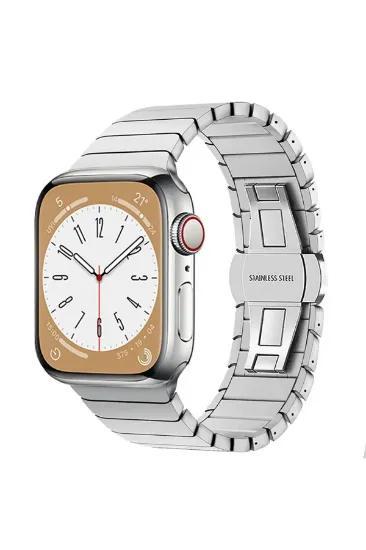 Newface Apple Watch 42mm KR413 Fine Steel Kordon - Gümüş resmi