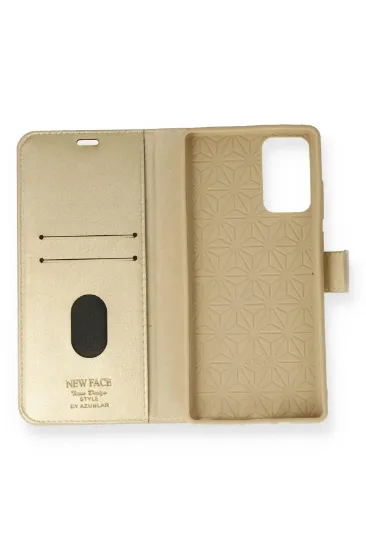 Newface Samsung Galaxy Note 20 Kılıf Trend S Plus Kapaklı Kılıf - Gold resmi