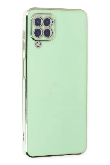 Newface Samsung Galaxy A12 Kılıf Volet Silikon - Açık Yeşil resmi