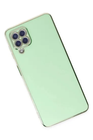 Newface Samsung Galaxy A12 Kılıf Volet Silikon - Açık Yeşil resmi