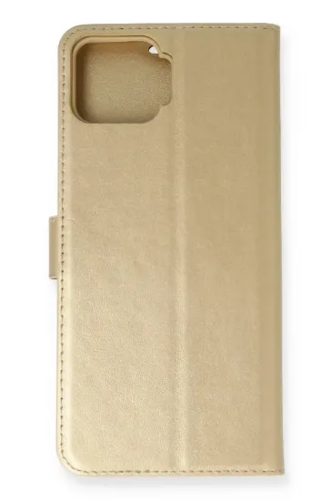 Newface Oppo Reno 4 Lite Kılıf Trend S Plus Kapaklı Kılıf - Gold resmi