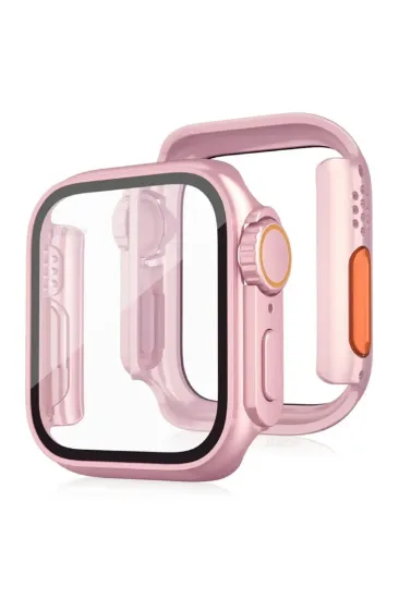 Newface Apple Watch 40mm Watch 49mm Kasa Dönüştürücü ve Ekran Koruyucu - Rose Gold resmi