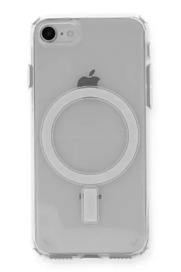 Newface iPhone SE 2020 Kılıf Magneticsafe Şeffaf Silikon - Şeffaf resmi