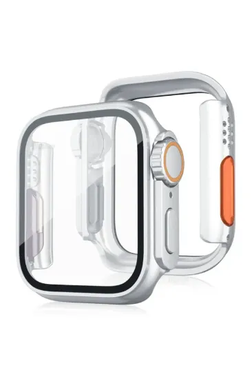 Newface Apple Watch 41mm Watch 49mm Kasa Dönüştürücü ve Ekran Koruyucu - Çöl Titanyum resmi