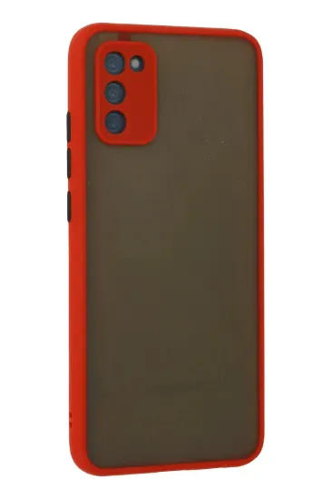 Newface Samsung Galaxy A02S Kılıf Montreal Silikon Kapak - Kırmızı resmi