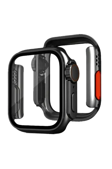 Newface Apple Watch 44mm Watch 49mm Kasa Dönüştürücü ve Ekran Koruyucu - Siyah resmi