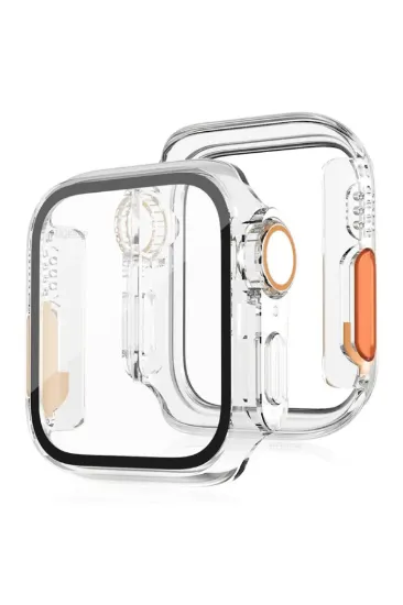 Newface Apple Watch 44mm Watch 49mm Kasa Dönüştürücü ve Ekran Koruyucu - Şeffaf resmi