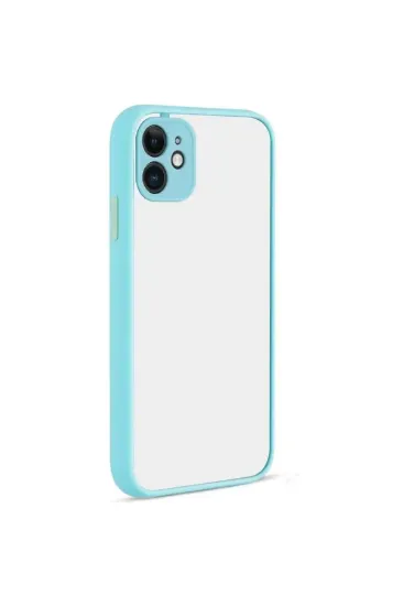 Newface iPhone 12 Kılıf Montreal Silikon Kapak - Turkuaz resmi