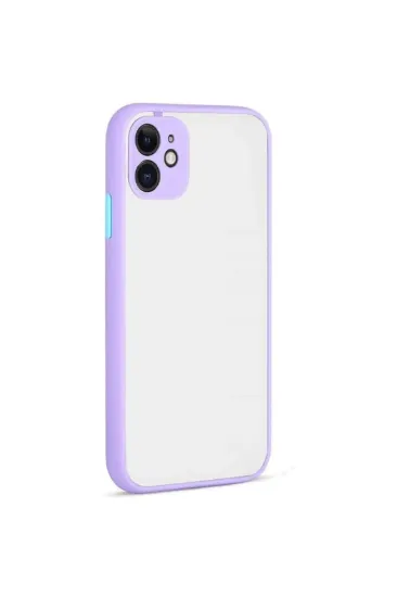 Newface iPhone 12 Kılıf Montreal Silikon Kapak - Mor resmi