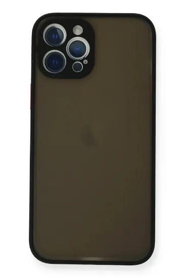 Newface iPhone 12 Pro Kılıf Montreal Silikon Kapak - Siyah resmi