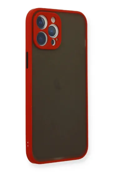 Newface iPhone 12 Pro Kılıf Montreal Silikon Kapak - Kırmızı resmi