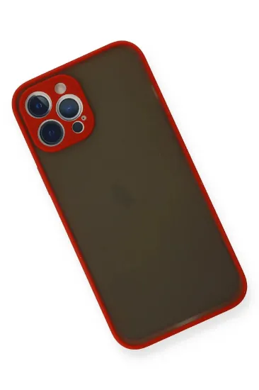 Newface iPhone 12 Pro Kılıf Montreal Silikon Kapak - Kırmızı resmi