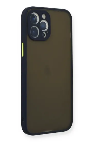 Newface iPhone 12 Pro Kılıf Montreal Silikon Kapak - Lacivert resmi