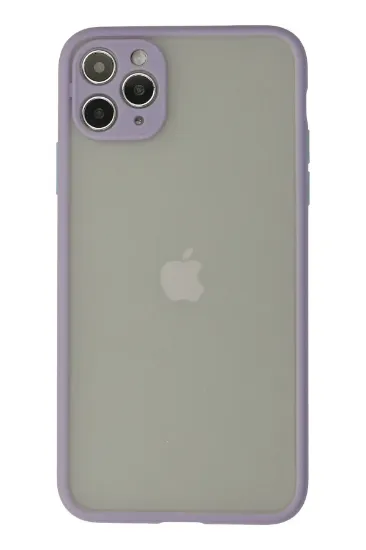 Newface iPhone 12 Pro Max Kılıf Montreal Silikon Kapak - Mor resmi