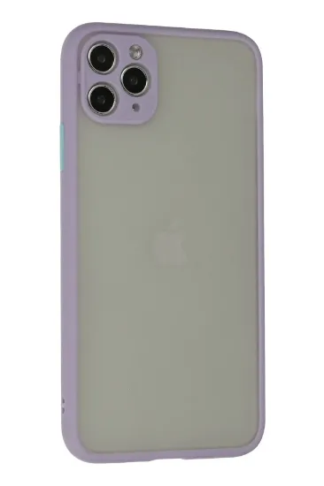 Newface iPhone 12 Pro Max Kılıf Montreal Silikon Kapak - Mor resmi