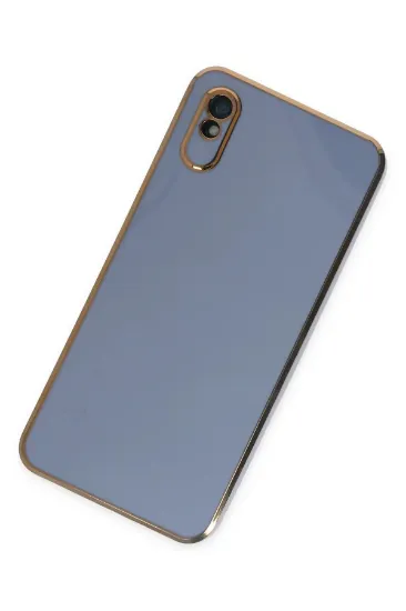 Newface Xiaomi Redmi 9A Kılıf Volet Silikon - Mavi resmi