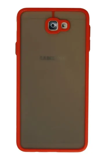 Newface Samsung Galaxy J7 Prime Kılıf Montreal Silikon Kapak - Kırmızı resmi