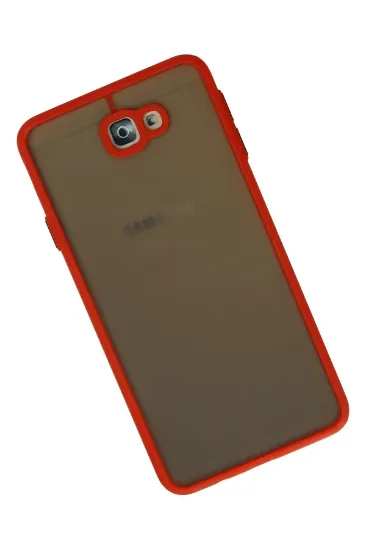 Newface Samsung Galaxy J7 Prime Kılıf Montreal Silikon Kapak - Kırmızı resmi