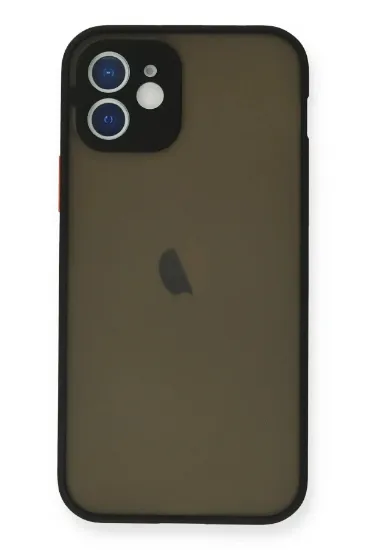 Newface iPhone 12 Mini Kılıf Montreal Silikon Kapak - Siyah resmi